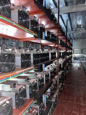 A sprawling Bitcoin mining farm equipped with energy-efficient rigs