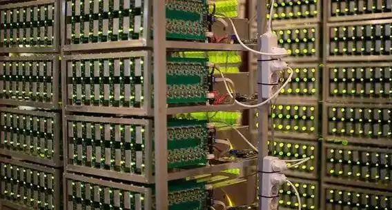 Modern German mining farm using mixed cryptocurrency rigs